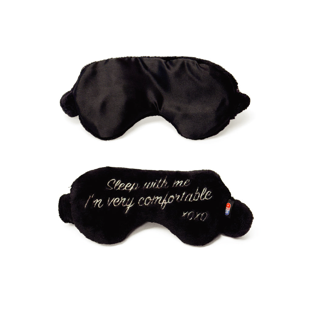 Black Furry Eye Mask