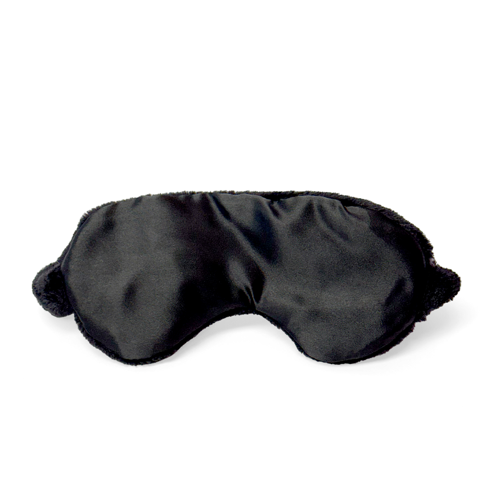Black Furry Eye Mask